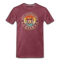 Best Doodle Dad Ever Men's Premium T-Shirt - heather burgundy