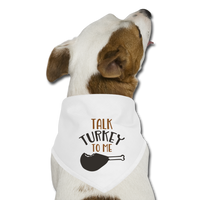 Talk Turkey to Me Dog Bandana - white
