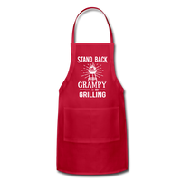Stand Back Grampy Is Grilling Adjustable Apron - red