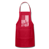 American Flag Grilling Tools Adjustable Apron - red