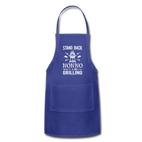 Stand Back Nonno Is Grilling Adjustable Apron - royal blue