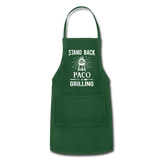 Stand Back Paco Is Grilling Adjustable Apron - forest green