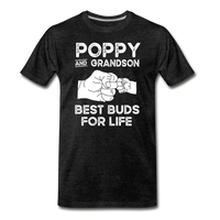 Poppy and Grandson Best Buds for Life Men's Premium T-Shirt - charcoal grey