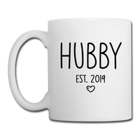 Hubby Est 2019 Coffee/Tea Mug - white