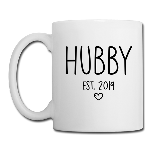 Hubby Est 2019 Coffee/Tea Mug - white