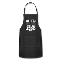 Allen the Man the Myth the Grilling Legend Adjustable Apron - black