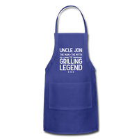 Uncle Jon the Man the myth the Grilling Legend Adjustable Apron - royal blue