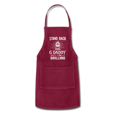 Stand Back G Daddy Is Grilling Adjustable Apron - burgundy