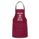 Stand Back Pappy Is Grilling Adjustable Apron - burgundy
