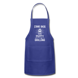 Stand Back Pappy Is Grilling Adjustable Apron - royal blue