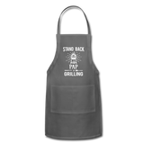 Stand Back PAP Is Grilling Adjustable Apron - charcoal
