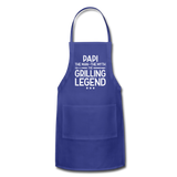 Papi the Man the Myth the Grilling Legend Adjustable Apron - royal blue