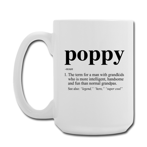 Poppy Definition Coffee/Tea Mug 15 oz - white