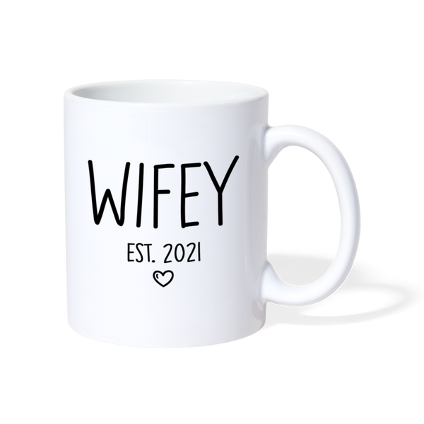 Wifey Est 2021 Coffee/Tea Mug - white
