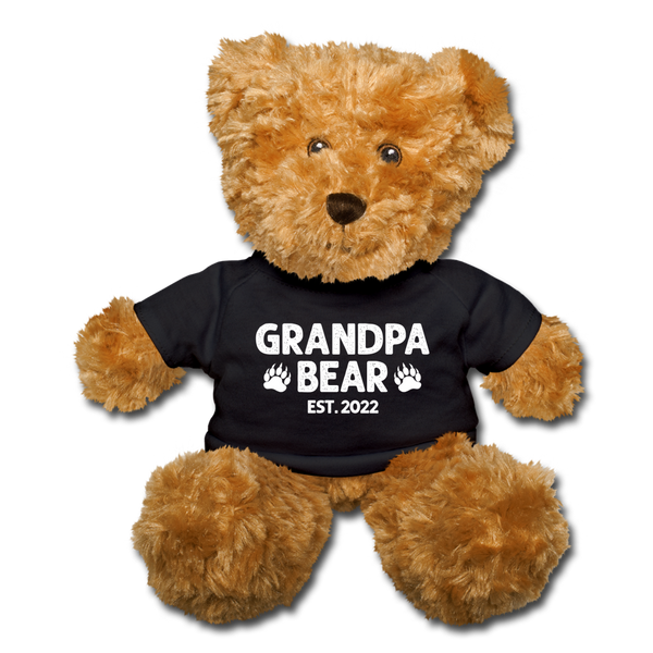 Grandpa Bear Est 2022 Teddy Bear - black