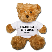 Grandpa Bear Est. 2022 Teddy Bear - white