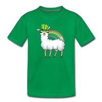 Lucky Llama Toddler Premium T-Shirt - kelly green