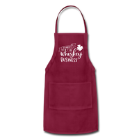 St. Patty's Is Whiskey Business Adjustable Apron - burgundy