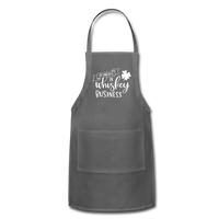 St. Patty's Is Whiskey Business Adjustable Apron - charcoal