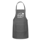 St. Patty's Is Whiskey Business Adjustable Apron - charcoal