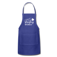 St. Patty's Is Whiskey Business Adjustable Apron - royal blue