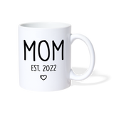 Mom Est 2022 Coffee/Tea Mug - white