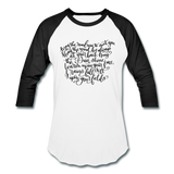 Irish Blessing Baseball T-Shirt - white/black