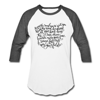 Irish Blessing Baseball T-Shirt - white/charcoal