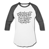 Irish Blessing Baseball T-Shirt - white/charcoal