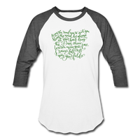 Irish Blessing May the Road Rise to Meet You Baseball T-Shirt - white/charcoal