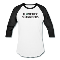 I Love Her Shamrocks Baseball T-Shirt - white/black