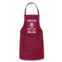 Stand Back Papa Joe Is Grilling Adjustable Apron - burgundy