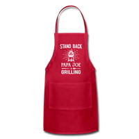 Stand Back Papa Joe Is Grilling Adjustable Apron - red