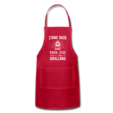 Stand Back Papa Joe Is Grilling Adjustable Apron - red