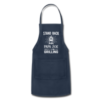 Stand Back Papa Joe Is Grilling Adjustable Apron - navy