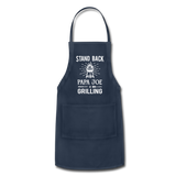 Stand Back Papa Joe Is Grilling Adjustable Apron - navy