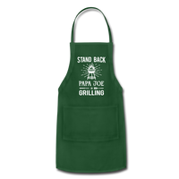 Stand Back Papa Joe Is Grilling Adjustable Apron - forest green