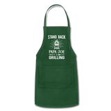 Stand Back Papa Joe Is Grilling Adjustable Apron - forest green