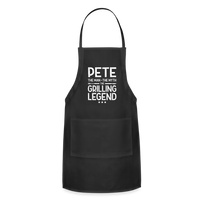 Pete the Man the Myth the Grilling Legend Adjustable Apron - black