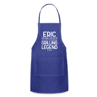 Eric the Man the Myth the Grilling Legend Adjustable Apron - royal blue