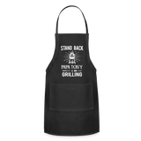 Stand Back Papa Tony Is Grilling Adjustable Apron - black
