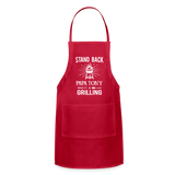 Stand Back Papa Tony Is Grilling Adjustable Apron - red