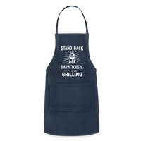 Stand Back Papa Tony Is Grilling Adjustable Apron - navy