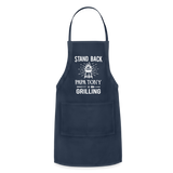 Stand Back Papa Tony Is Grilling Adjustable Apron - navy
