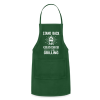 Stand Back Grandbob Is Grilling Adjustable Apron - forest green