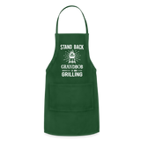 Stand Back Grandbob Is Grilling Adjustable Apron - forest green