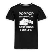Pop Pop and Grandsons Best Buds for Life Toddler Premium T-Shirt - black