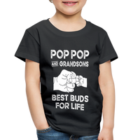 Pop Pop and Grandsons Best Buds for Life Toddler Premium T-Shirt - black