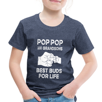 Pop Pop and Grandsons Best Buds for Life Toddler Premium T-Shirt - heather blue