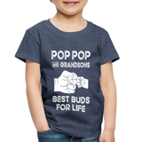 Pop Pop and Grandsons Best Buds for Life Toddler Premium T-Shirt - heather blue